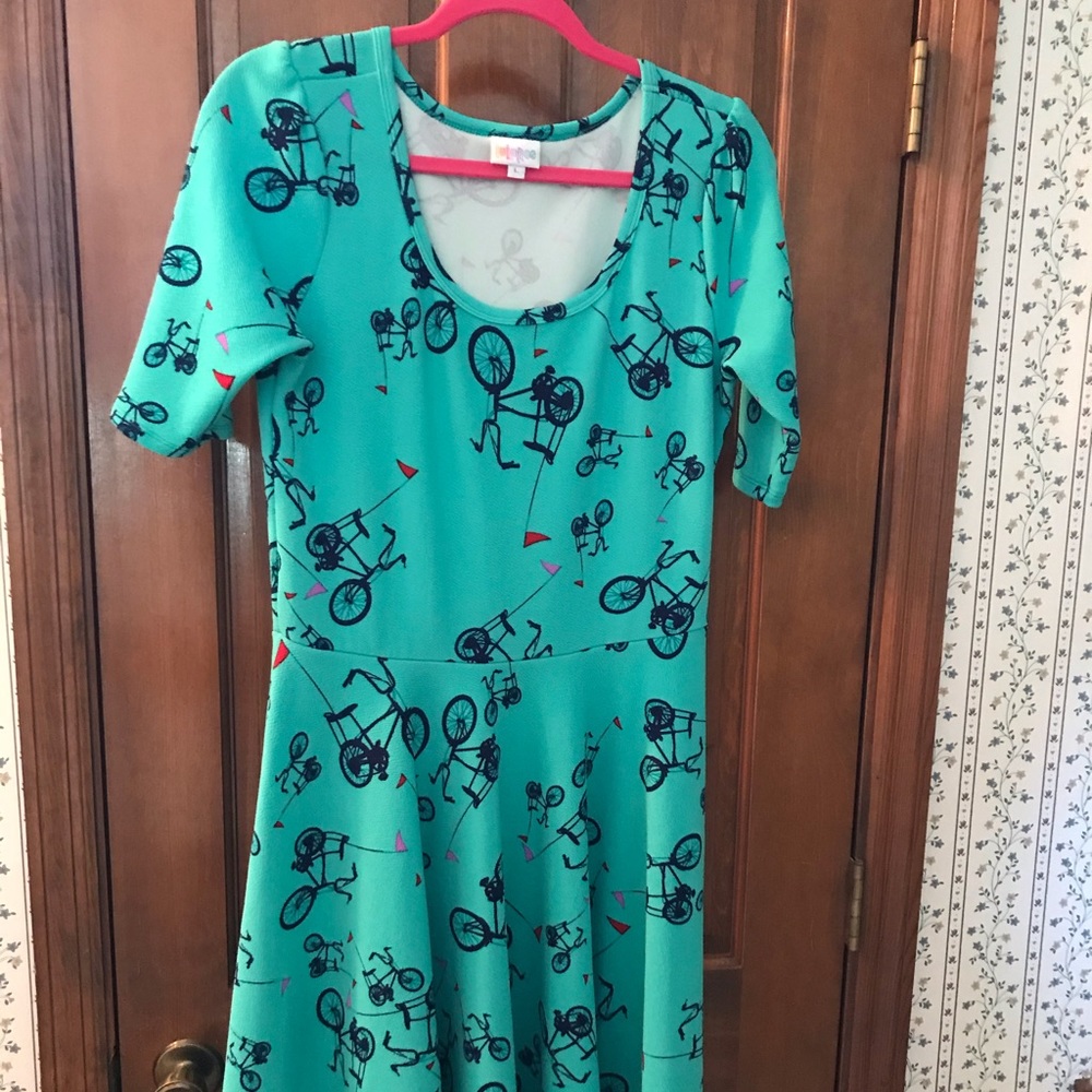 Lularoe bike print dress